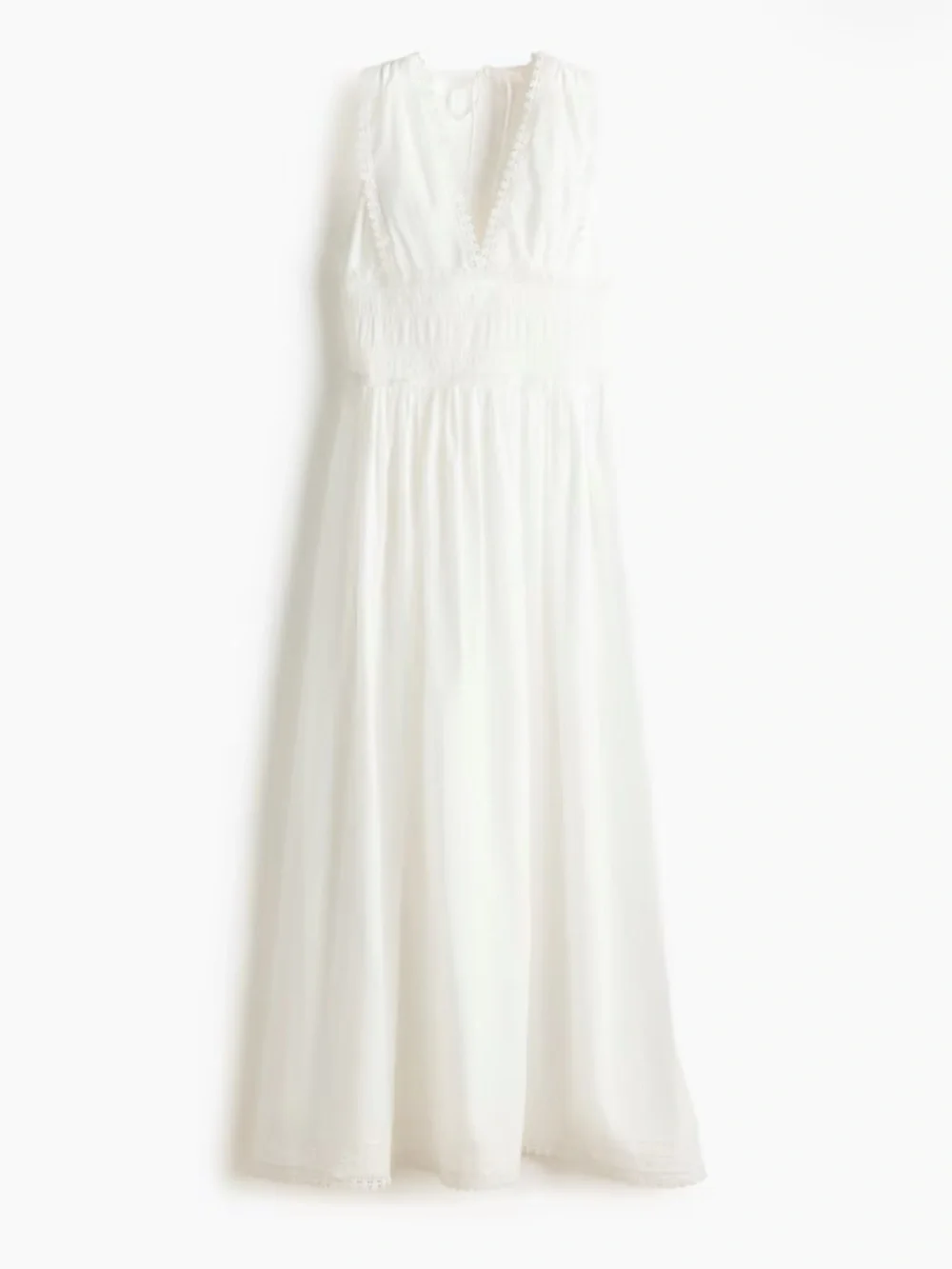 Muslin White Lace-Trim Maxi Dress - NWT, size S (will fit up to slim size 6) - Picture 5 of 6